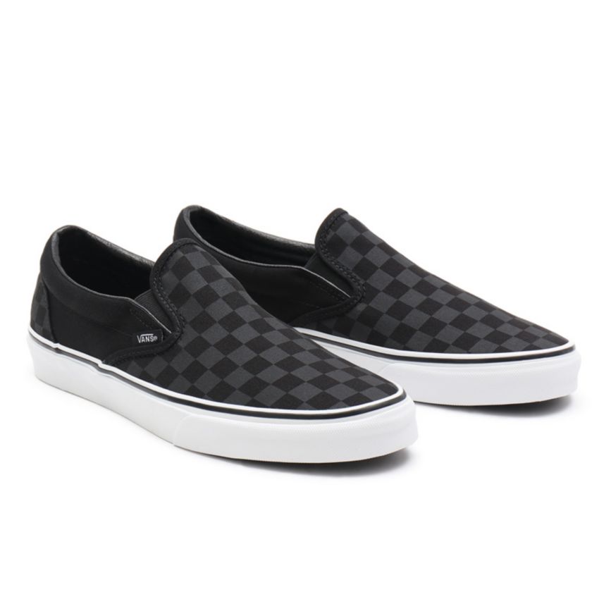 Vans Checkerboard Classic Slip-On Dam Svarta - Vans Classics Rea Online (ESRXY0294)